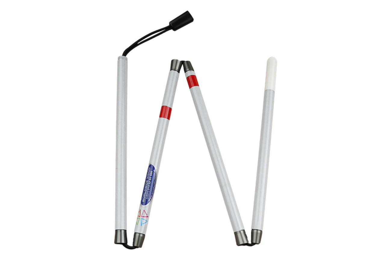 Canne de signalement pliable en 4 - longueur 95 cm