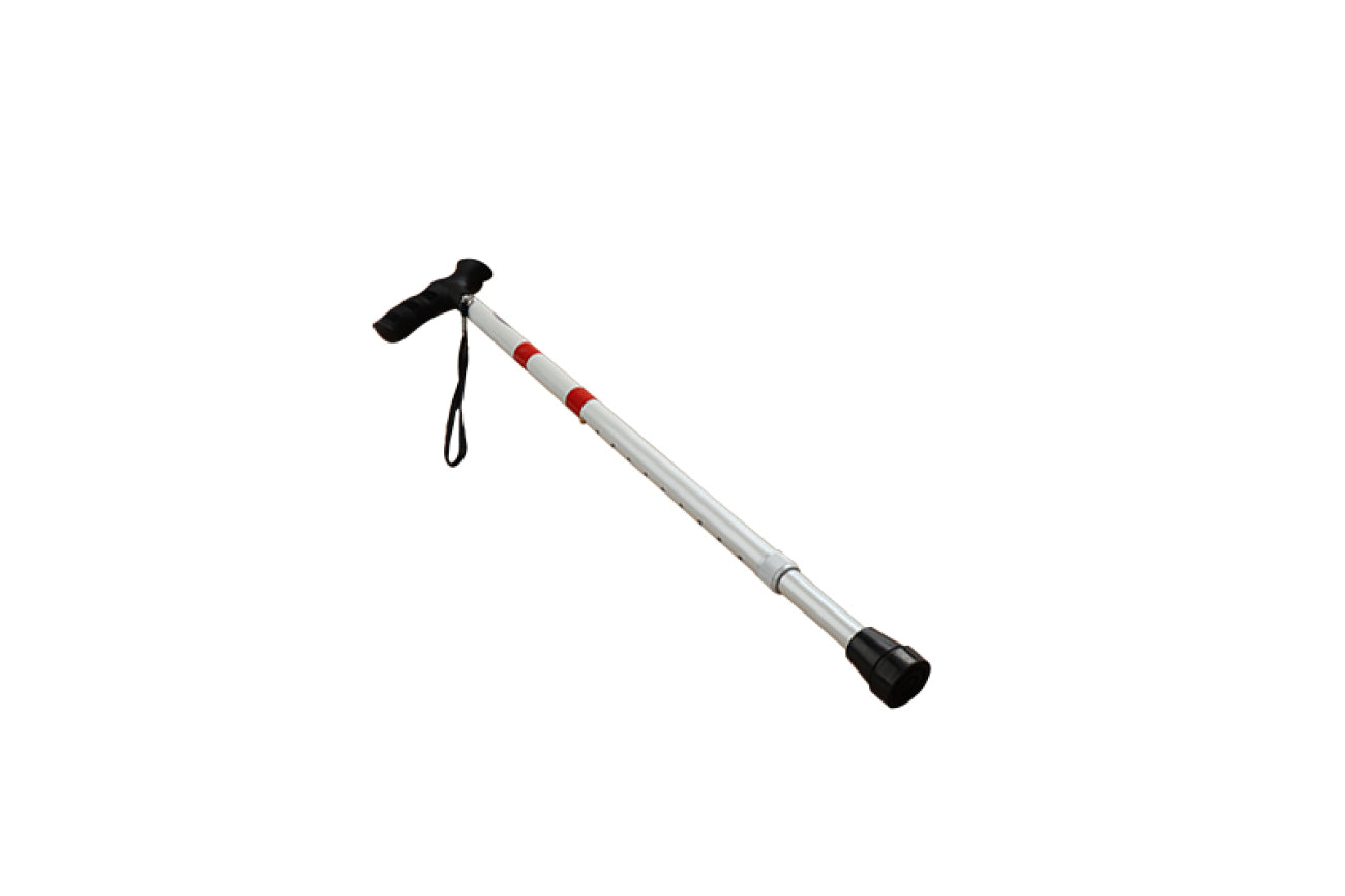 Canne de support blanche pour aveugles et malvoyants