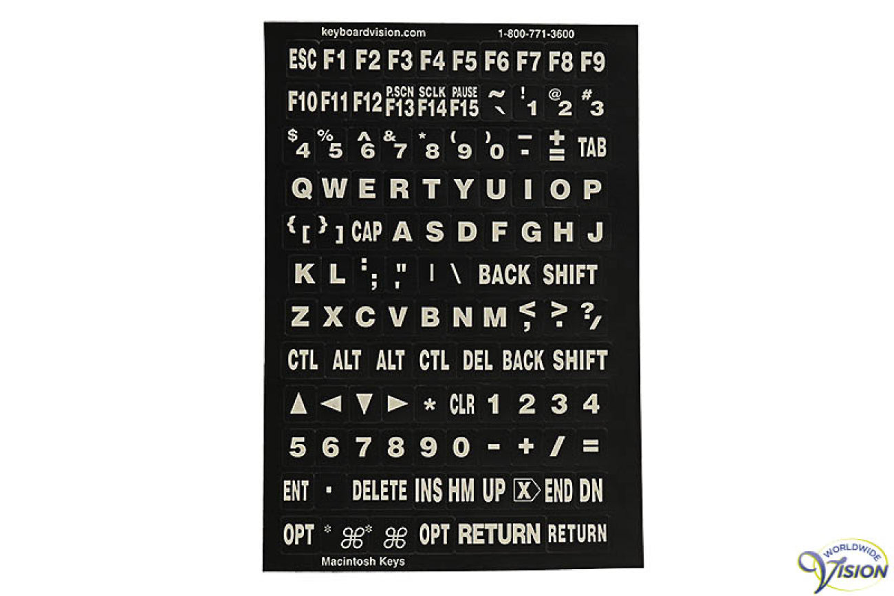 Autocollants pour clavier White Karak.