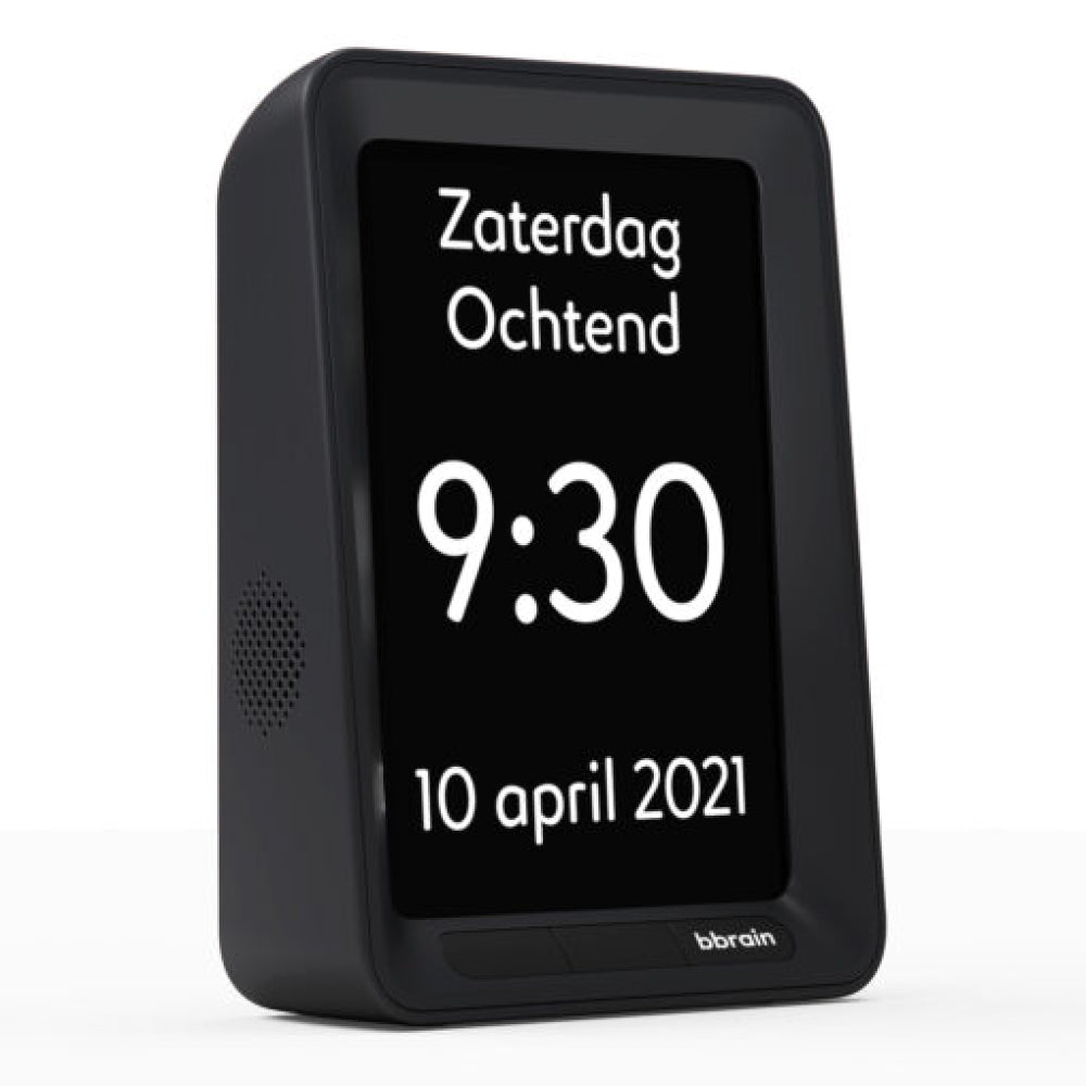 Horloge calendrier parlante - noir