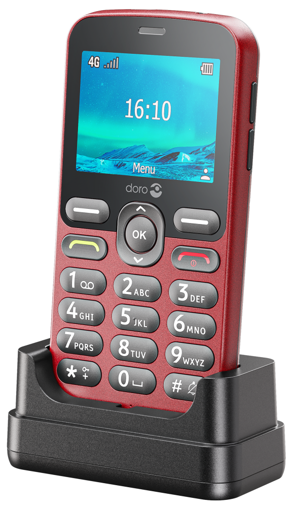 Doro Téléphone portable 1880 4G - rouge