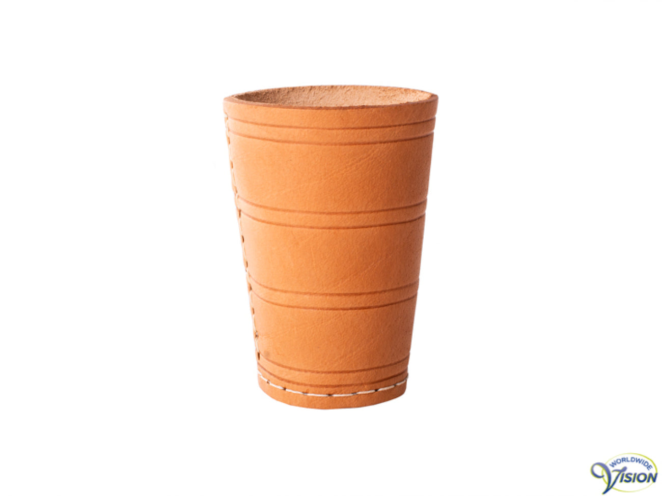 Coupe de poker en cuir naturel 9 cm