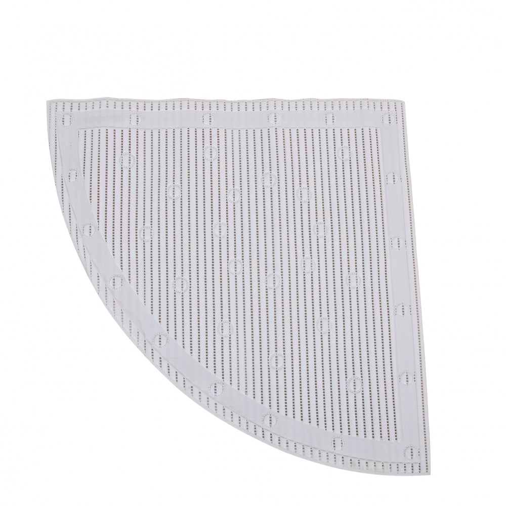 Tapis antidérapant de douche d'angle - blanc