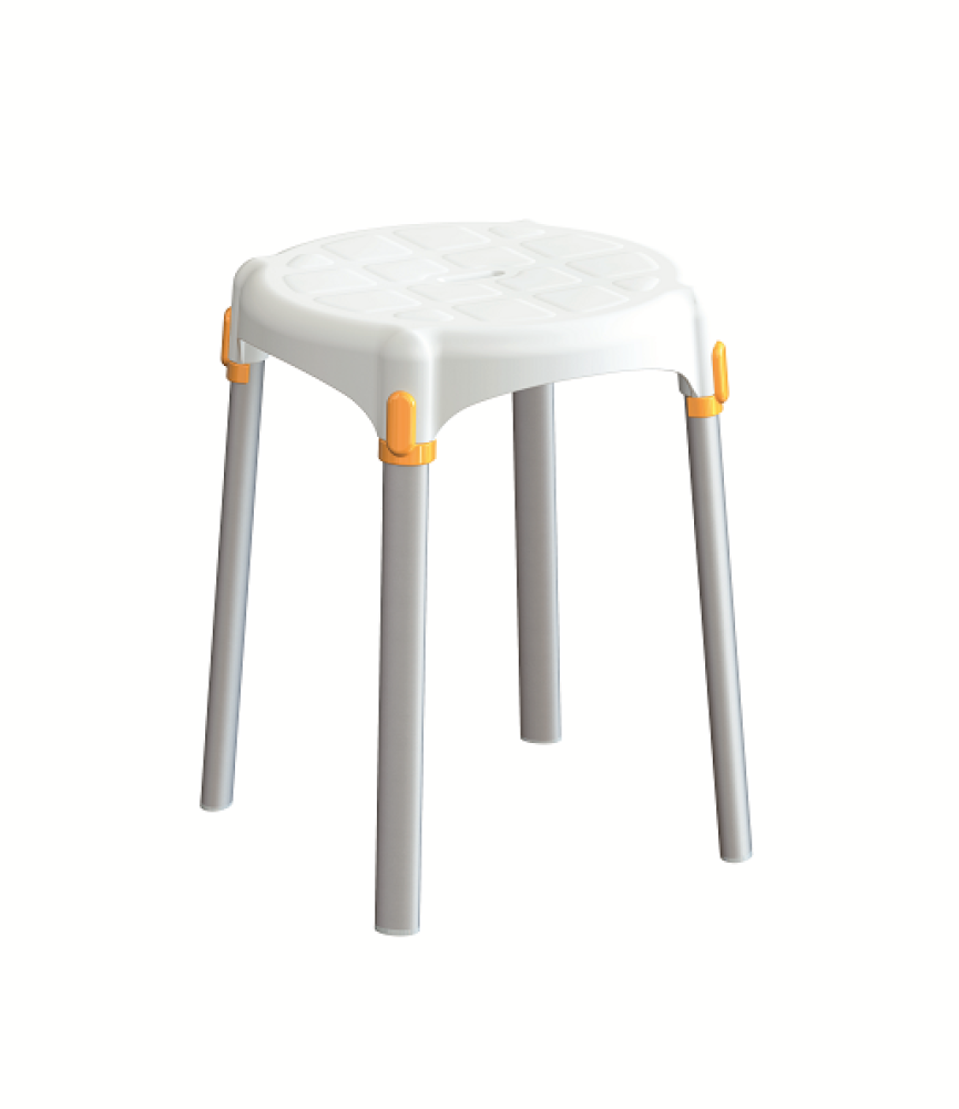 Tabouret de douche – rond - hauteur fixe