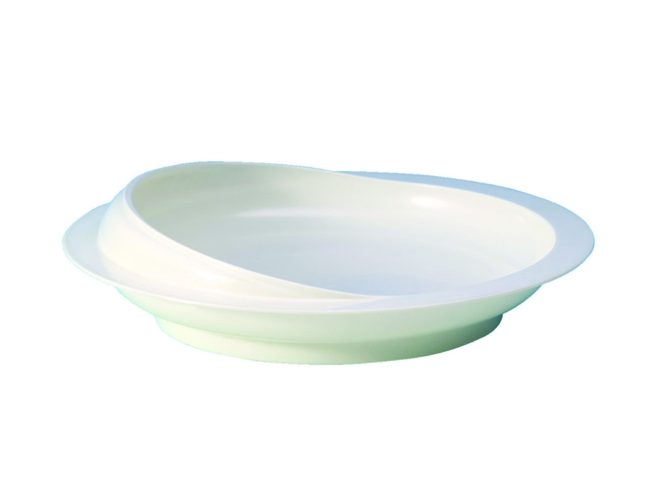 Assiette avec rebord à ventouse - blanc