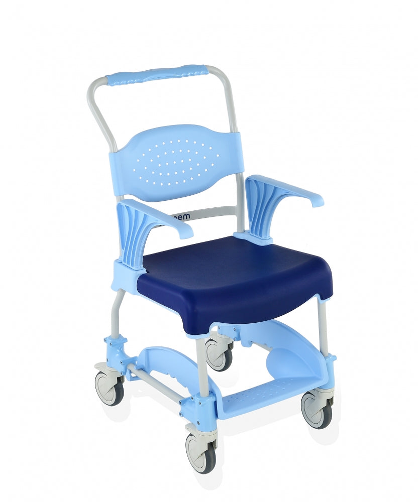 Chaise mobile toilettes et douche - assise fermée souple