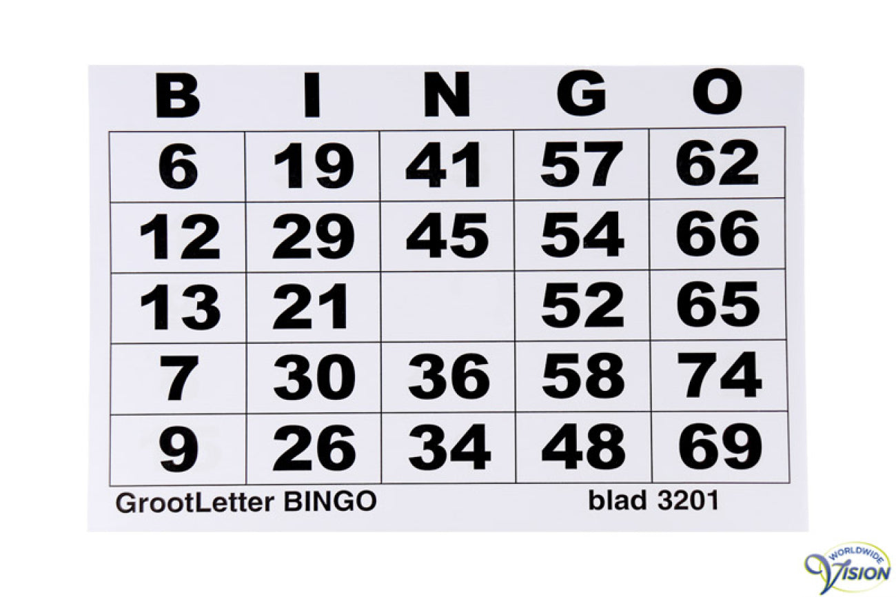 Bloc de bingo 100 feuilles format A5